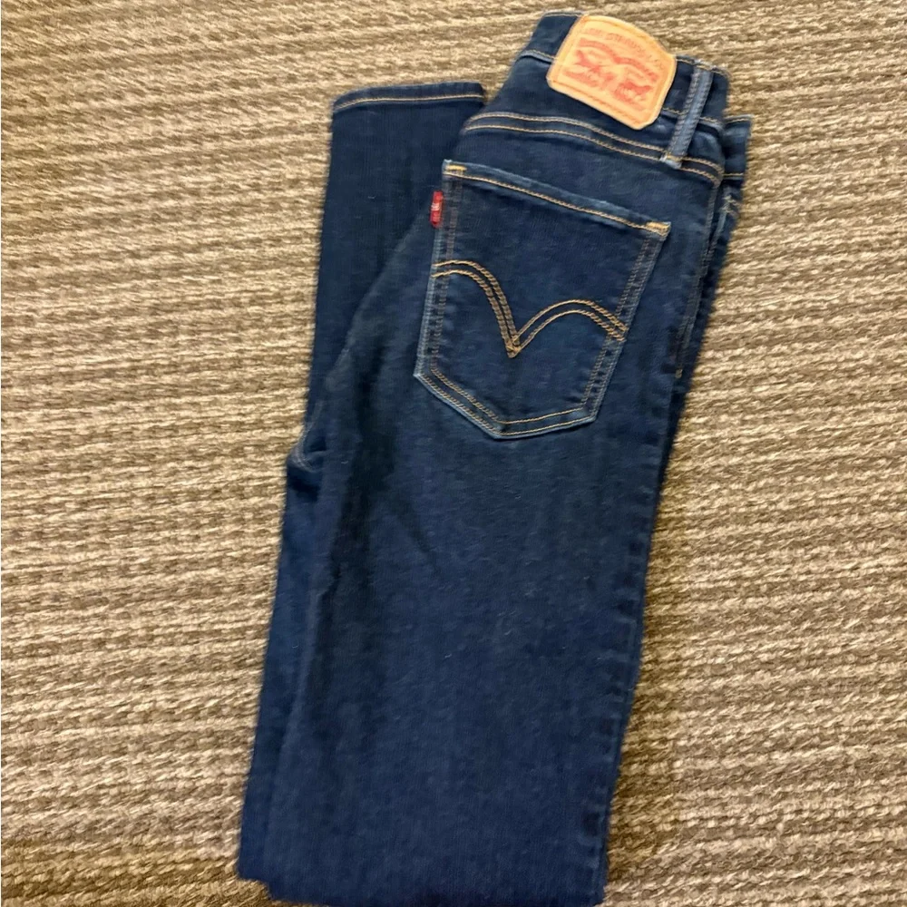 Levi's Dark Blue Skinny Jeans high rise - Picture 5 of 9